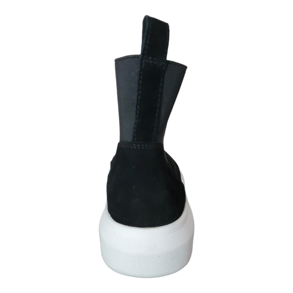 Nurture Atna Rebalance Platform High Top Suede Black Leather Sneaker Shoe 6.5 - Picture 6 of 7